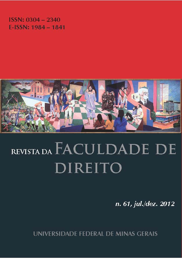 n. 61 (2012)  REVISTA DA FACULDADE DE DIREITO DA UFMG